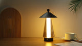 3-Way Dimmable Bedside Lamp 12"H Umbrella-shaped