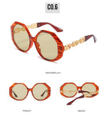 Women Large Hexagon Inspired Sunglasses Fashionable Big Frame & Polygonal Ladies Sunglasses Classic Retro Shape Street Shooting Sunglasses For Men And Women Sunglasses