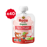 Holle Organic Apple, Banana & Berries Yogurt Pouches