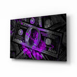 Dollars Glass Wall Art