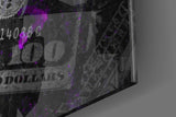 Dollars Glass Wall Art