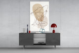 Seated Hat Woman Figure Glass Wall Art