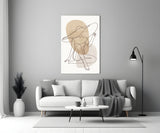 Seated Hat Woman Figure Glass Wall Art